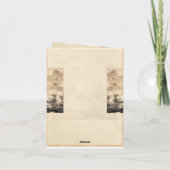 ヴィンテージ中国の墨絵の絵画景観 シーズンカード (裏面)