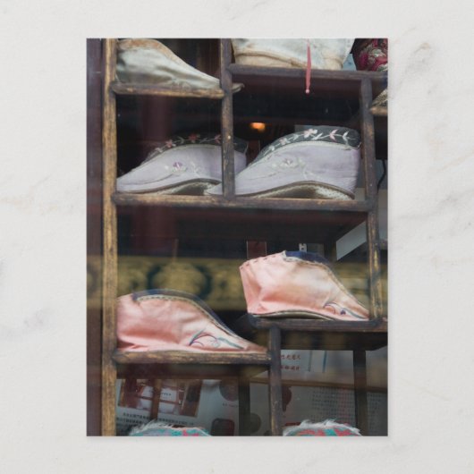 ヴィンテージ中国の婦人靴はがき ポストカード (正面)