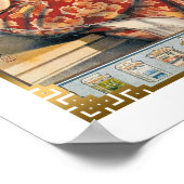 ヴィンテージ中国の広告本付き女性 ポスター (角)