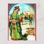 ヴィンテージ中国の旧正月/龍 シーズンポストカード (正面)