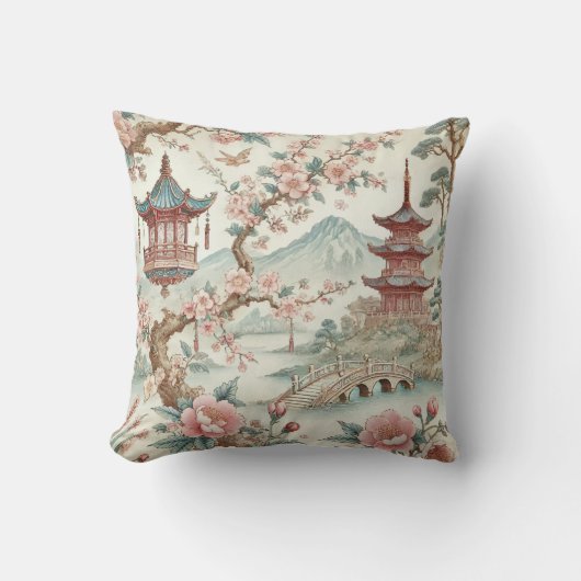 ヴィンテージ中国の病 クッション (正面)