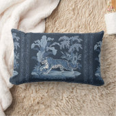 ヴィンテージ中国の磁器タイガーベッドスプレッド ランバークッション (ブランケット)