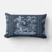 ヴィンテージ中国の磁器タイガーベッドスプレッド ランバークッション (正面)