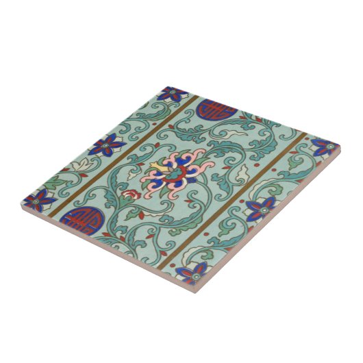 ヴィンテージ中国の芸術 タイル (側面)