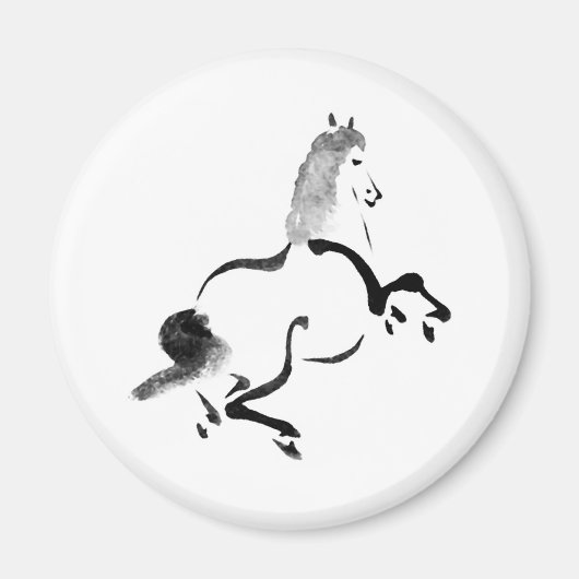 ヴィンテージ中国の馬 マグネット (正面)