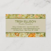 ヴィンテージ中国オーナメント ジョーンズ フラワーズ 名刺 (裏面)