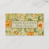 ヴィンテージ中国オーナメント ジョーンズ フラワーズ 名刺 (正面)