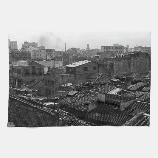 ヴィンテージ中国カントンシティ キッチンタオル (横)