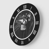 ヴィンテージ中国シャンハイモーニング体操カンバスPr ラージ壁時計 (傾斜)