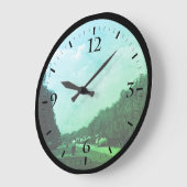 ヴィンテージ中国プキン美しいパスウェイ明の墓L ラージ壁時計 (傾斜)