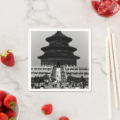 ヴィンテージ中国ペキンテンプル天国1970 スタンダードカクテルナプキン (インサイチュ)