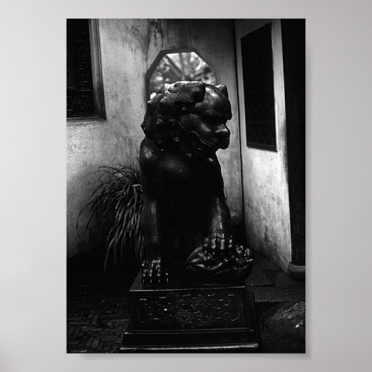 ヴィンテージ中国上海湯元園像 ポスター (正面)