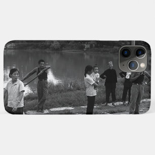 ヴィンテージ中国桂林の川中国の人々 iPhone 11 PRO MAXケース