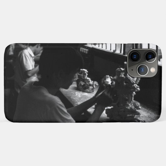 ヴィンテージ中国桂林石彫刻ワークショップ Case-Mate iPhoneケース (裏面(横))