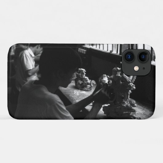 ヴィンテージ中国桂林石造彫刻ワークショップ Case-Mate iPhoneケース (裏面(横))