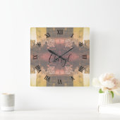 ヴィンテージ中国長沙古書の貸し出し大きな時計 スクエア壁時計 (ホーム)