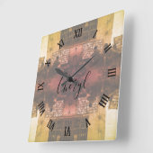 ヴィンテージ中国長沙古書の貸し出し大きな時計 スクエア壁時計 (傾斜)