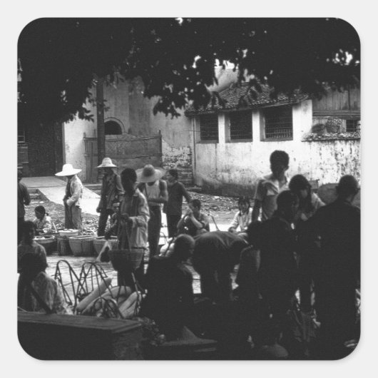 ヴィンテージ中国陽朔市場1970 スクエアシール (正面)