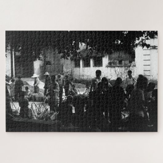 ヴィンテージ中国陽朔市場 ジグソーパズル (横)