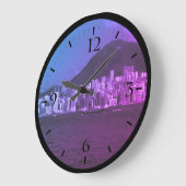 ヴィンテージ中国香港ベイ超高層ビルウォッチ ラージ壁時計 (傾斜)