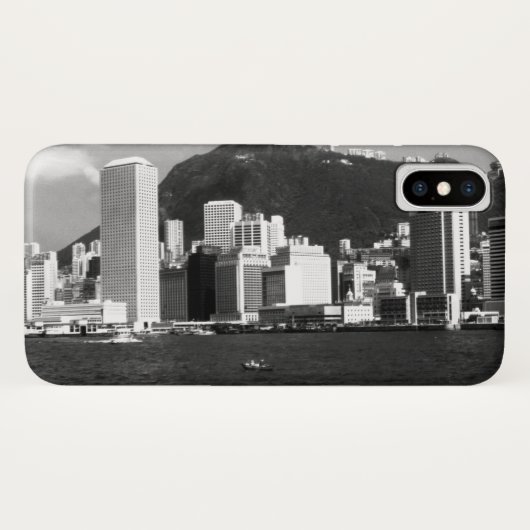 ヴィンテージ中国香港ベイ超高層ビルビュー Case-Mate iPhoneケース (裏面(横))