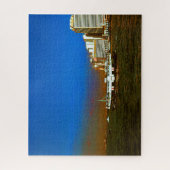 ヴィンテージ中国香港ボート超高層ビルシー ジグソーパズル (縦)