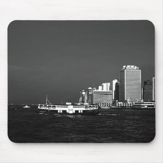 ヴィンテージ中国香港ボート超高層ビルシーポスト マウスパッド (正面)