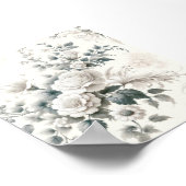 ヴィンテージ中性花模様の昇華 ポスター (角)