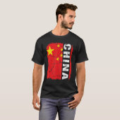 ヴィンテージ中華民国旗 中国の誇り 根源 伝統 Tシャツ (正面フル)