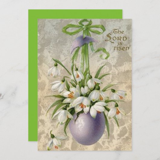 ヴィンテージ主はイースターの卵を復活させた シーズンカード (正面/裏面)