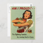 ヴィンテージ主婦 ポストカード (正面/裏面)