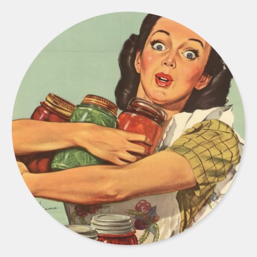 ヴィンテージ主婦 ラウンドシール (正面)