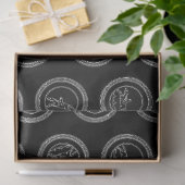 ヴィンテージ乗馬アートプリントパターン 薄葉紙 (ギフト)