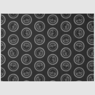 ヴィンテージ乗馬アートプリントパターン 薄葉紙