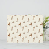 ヴィンテージ乗馬パターンスクラップブック紙 (スタンド正面)