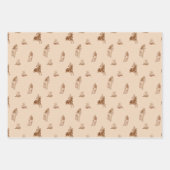 ヴィンテージ乗馬パターン ラッピングペーパーシート (正面2)