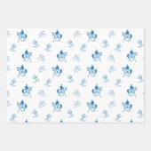 ヴィンテージ乗馬模様 ラッピングペーパーシート (正面3)