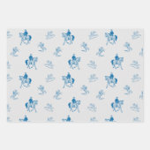 ヴィンテージ乗馬模様 ラッピングペーパーシート (正面)