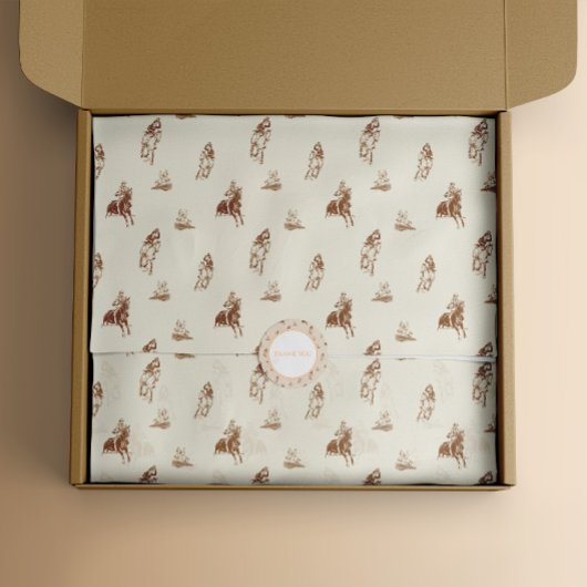 ヴィンテージ乗馬模様 薄葉紙