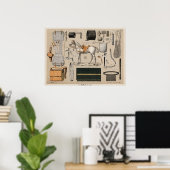 ヴィンテージ乗馬用具（1890年） ポスター (ホームオフィス)