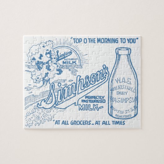 ヴィンテージ乳広告 ジグソーパズル (横)