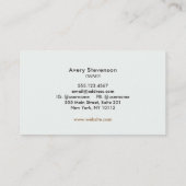 ヴィンテージ乳牛のロゴ素朴国の黒板 名刺 (裏面)