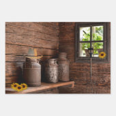 ヴィンテージ乳缶 ラッピングペーパーシート (正面)