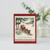 ヴィンテージ乾杯のクリスマスハガキ シーズンポストカード (スタンド正面)