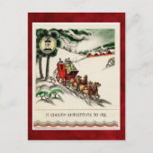ヴィンテージ乾杯のクリスマスハガキ シーズンポストカード (正面)