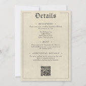 ヴィンテージ乾鳥Insignia両面印結婚刷 招待状 (裏面)