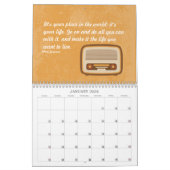 ヴィンテージ予定表 カレンダー (1月 2026)