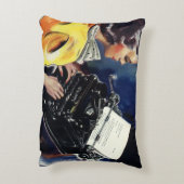 ヴィンテージ事務局長タイピングレター アクセントクッション (裏面(縦))