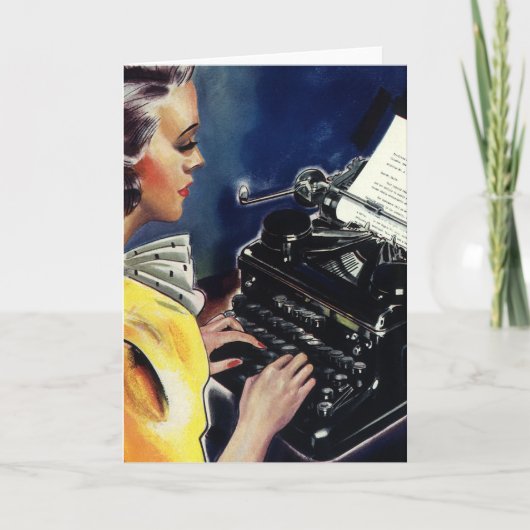 ヴィンテージ事務局長タイピングレター カード (正面)