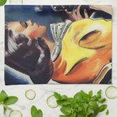 ヴィンテージ事務局長タイピングレター キッチンタオル (折り畳み)